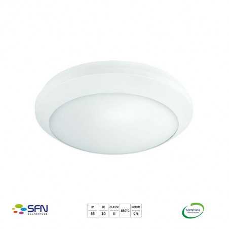 SFN 35012702 - Hublots étanches IP65 IK10 SOFIA 1XE27 Blanc sans lampe