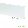 HAGER SL201152F9016 - Lot de 10 mètres Couvercle blanc plinthe SL 20x115mm 