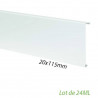 HAGER SL201152F9016 - Lot de 24 mètres Couvercle blanc plinthe SL 20x115mm 