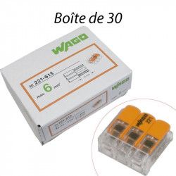 Borne WAGO 221 à levier 3x6mm² - WAGO 221-613