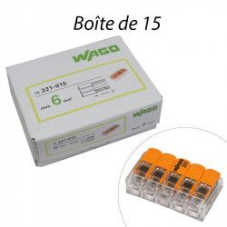 Bornes WAGO 221 à Levier 5x6mm² - WAGO 221-615