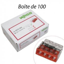 2273-204 - Borne WAGO 2273 MINI 4x2,5mm² (100 pièces)