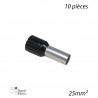 DIGITAL ELECTRIC 41057 - Embout de câblage isolé simple 25mm² NOIR (10pcs) 