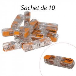 WAGO 221-2411 - Mini-borne pour 2 entrées fils rigides & souples 4mm² (10pcs)