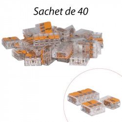WAGO 221 - Blister panaché de 40 bornes de connexion 2, 3 et 5 entrées fils