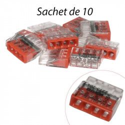 WAGO 2273-204 - Mini-borne de connexion rapide 4 entrées fils rigides (10pcs)