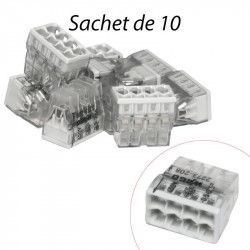WAGO 2273-208 - Mini-borne de connexion rapide 8 entrées fils rigides (10pcs)
