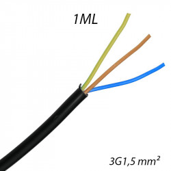 Câble U1000 R2V 3G1,5² Coupe au mètre