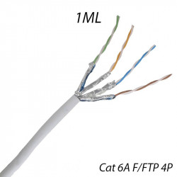 Câble informatique RJ45 Catégorie 6A F/FTP 4 paires, Coupe au mètre