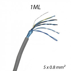 Câble téléphonique SYT1 5 Paires 0,8 AWG20 Gris Coupe au mètre