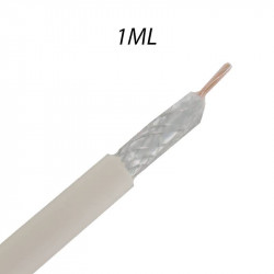 Câble coaxial TV Intérieur 17 VATC Blanc Coupe au mètre
