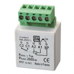 Télérupteur temporisable encastrable 2000W YOKIS MTR2000E