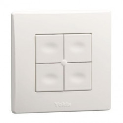 Télécommande radio murale 4 touches YOKIS TLM4T45P