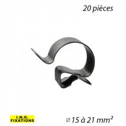 Clip de fixation tubes 15 à 21mm 20pcs - ING A200250-20