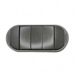 LEGRAND 067906 - Enjoliveur 5 commandes avec voyant Céliane Graphite - FC