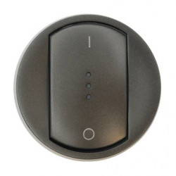 LEGRAND 067923 - Enjoliveur interrupteur bipolaire à voyant Graphite Céliane - FC