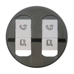 LEGRAND 067952 - Enjoliveur Double Prise RJ45 Graphite Céliane