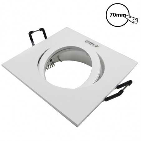 Spot orientable carré blanc DALLA Dim 82x82mm