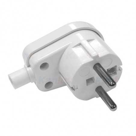 KANLUX 02186 - Fiche mâle,2P+T, 16A, Blanc, IP20