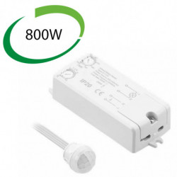 GTV CR-CR18000-00 - Mini détecteur de mouvement, encastrable meuble, 800W