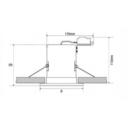 ARLUX 950091 - Kit spot encastré BBC orientable 5W - 2700k 380lm