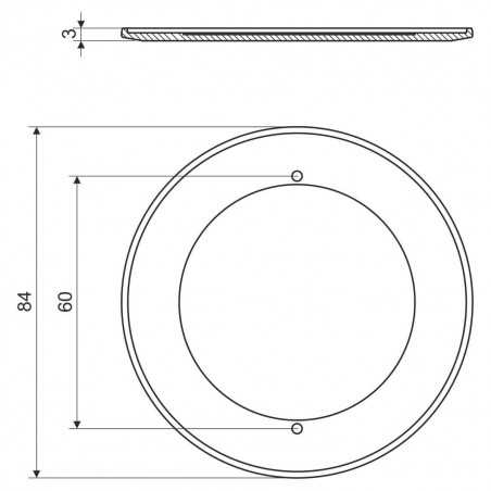 Couvercle rond universel Kopos diamètre 85mm à vis pour boîte rond 67mm