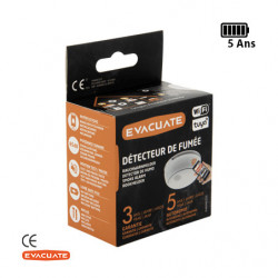 Détecteur de fumées WIFI autonomie 5 Ans - EVACUATE 042222
