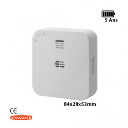 Détecteur de monoxyde de carbone interconnectable - Autonomie 5 ans - EVACUATE 042246