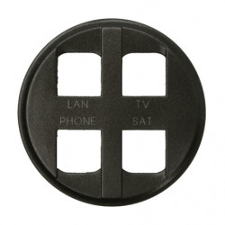 LEGRAND 067994 - Enjoliveur RJ quadruple Graphite Céliane - FC