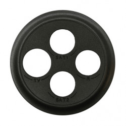 LEGRAND 067970 - Enjoliveur Prise TV-R-SAT-SAT Graphite Céliane - FC