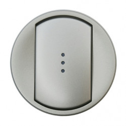 LEGRAND 068303 - Enjoliveur Va-et-Vient Poussoir télérupteur à voyant Titane Céliane