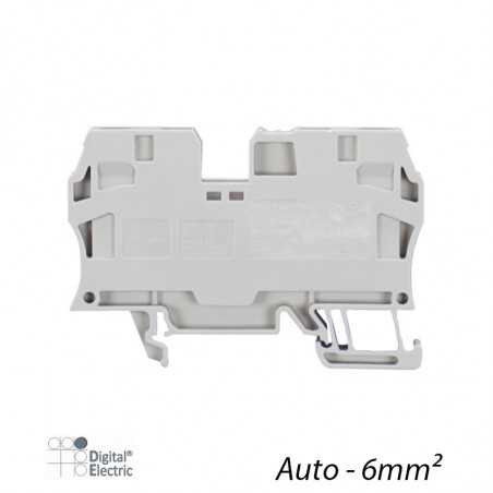 DIGITAL ELECTRIC 41205 Bloc de jonction à ressort 2 fils 6mm² gris