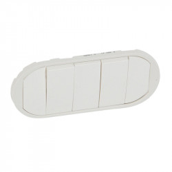 LEGRAND 068011 - Enjoliveur large 5 commandes Céliane Blanc - FC