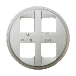 LEGRAND 068494 - Enjoliveur RJ quadruple Titane Céliane