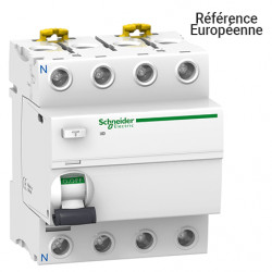Interrupteur différentiel Schneider 4P 40A 300mA Acti9 Type-Ac - A9R44440