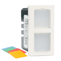 Legrand 078502 - Mosaic Voyant Double 230V Avec 4 Etiquettes