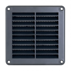 Grille d'aération PVC encastrable à viser 125X125mm anthracite - EOLIANCE 913147