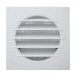 Grille d'aération PVC à clipser 126X126mm blanc avec moustiquaire - EOLIANCE 400071