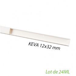 Moulures KEVA 12x32mm sans cloison Lot de 24 mètres - PLANET WATTOHM 11520
