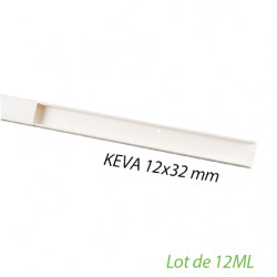 Moulures KEVA 12x32mm sans cloison Lot de 12 mètres  - PLANET WATTOHM 11520