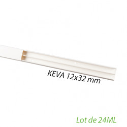 Moulures KEVA 12x32mm avec 1 cloison Lot de 24 mètres - PLANET WATTOHM 11521