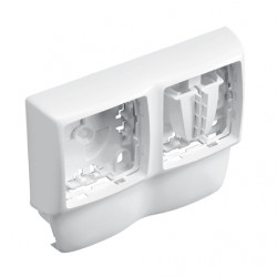 Support double appareillage LEGRAND moulure KEVA 32x12mm - PLANET WATTOHM 11822