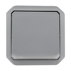 LEGRAND 069513L - Va-et-vient ou interrupteur lumineux étanche composable Plexo Gris