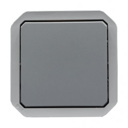 LEGRAND 069540L - Bouton poussoir étanche composable Plexo Gris