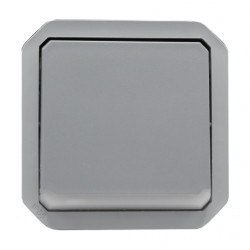LEGRAND 069542L - Bouton poussoir lumineux étanche composable Plexo Gris