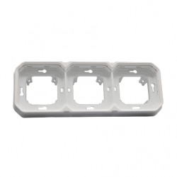 LEGRAND 069698L - Support 3 postes Plexo Blanc encastré étanche à composer