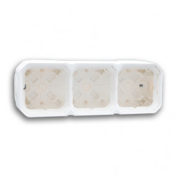 LEGRAND 069688L - Boîtier 3 postes Plexo Blanc en saillie étanche à composer