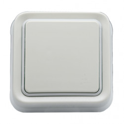 LEGRAND 069631 - Bouton Poussoir NO+NF étanche encastré Plexo Blanc (FC)