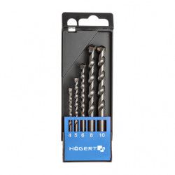 Forêts à béton diamètre 4 à 10 mm 5pcs HOGERT HT6D378