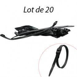 Colliers d'installation noir 9x360mm - sachet de 20 pièces